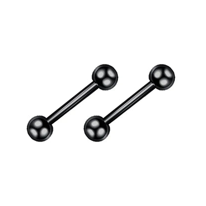 Black Stainless Steel Hoop Earrings with Cross Pendant | Unisex Punk Jewelry