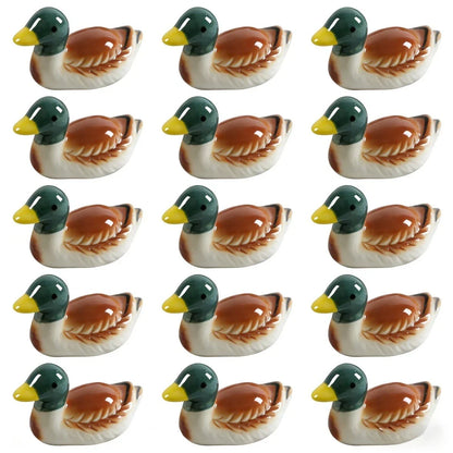 1-5 PCS Japanese Style Ceramic Mandarin Duck Chopsticks Holder Mini Cute  Home Table Decoration Chopsticks Pillow