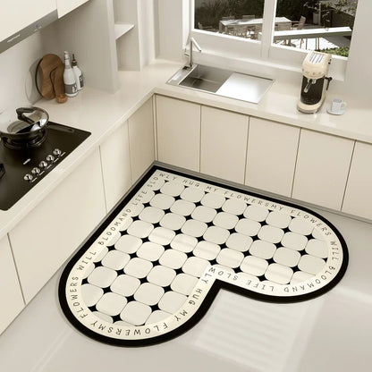 VIKAMA Fashion Simple Diatomite Home Decorative Carpet Kitchen Bathroom Entrance Entrance Washable Dirty Resistant Carpet