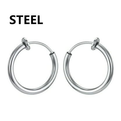 1 Pair Punk Clip On Earrings | No Hole Ear Cuff for Men and Women