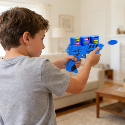 Kids Foam Disc Launcher Gun | Safe Outdoor Flying Saucer Toy