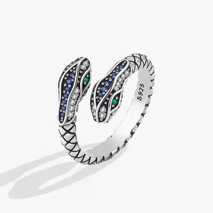 PANJBJ Real 925 Sterling Silver Retro Round Ring | Vintage Fine Jewelry for Women