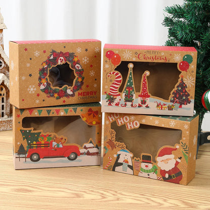 Christmas Candy Box Dessert box Cake Box Window Cookie Box Gingerbread Box Merry Christmas decoration for home 2024 Navidad