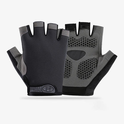 Fingerless Gym Gloves for Men & Women - Anti-Slip Breathable Workout & Cycling Gloves