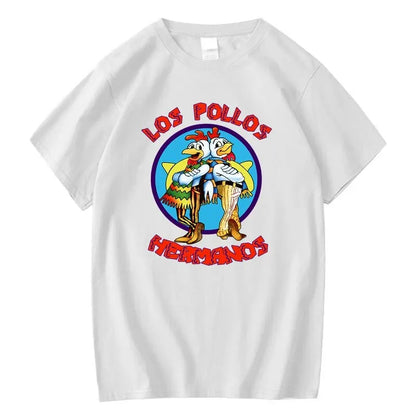 Funny Chicken Graphic T-Shirt Men Casual Short Sleeve Cotton Breathable Tee