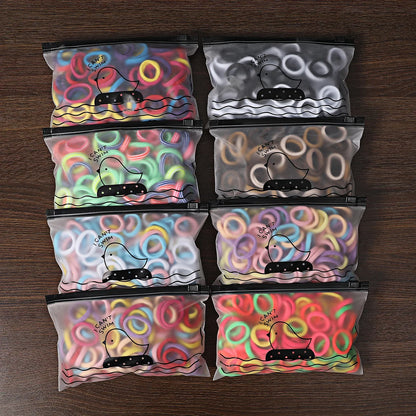 50/100-Pack Colorful Nylon Hair Bands for Kids - Elastic Scrunchie Hair Ties & Ponytail Holders for Girls