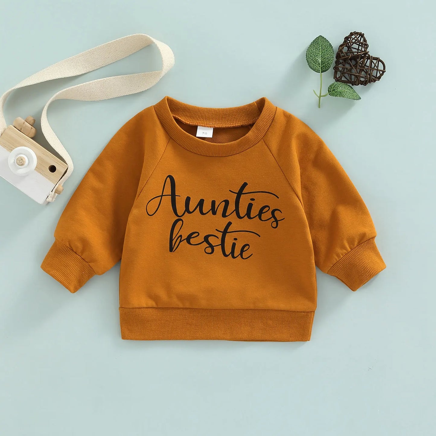Baby Long Sleeve Letter Print Sweatshirt | Soft Cotton Blend Pullover for Girls