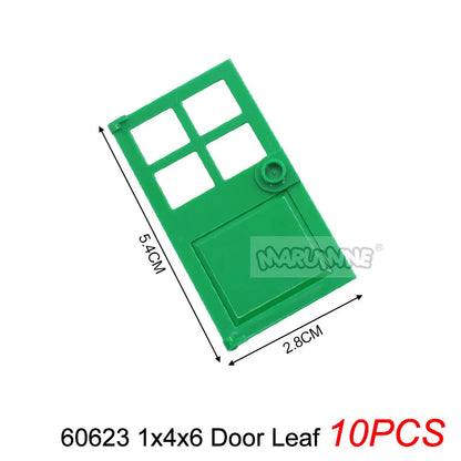 Marumine Window and Door Building Blocks | Compatible City House Parts Set