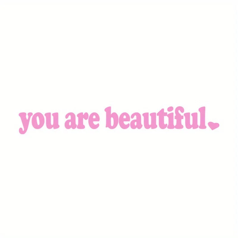 Self-Care Motivational Rearview Mirror Decal | Cute Car Vinyl Sticker