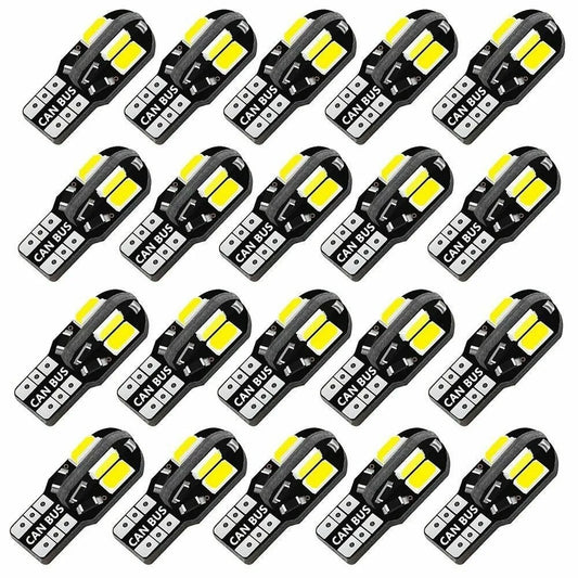 10PCS W5W T10 5730 LED Bulbs Canbus 12V | Car Interior Dome Map Light Parking Signal Lamp