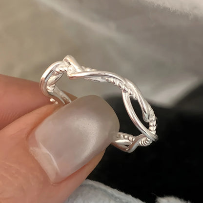 VENTFILLE 925 Sterling Silver Flower Ring | Hollow Out Retro Jewelry for Women