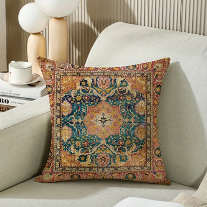 VIKAMA Bohemian Retro Pillow Case, Nordic Ethnic Accent Pillow Cover, Washable, Zippered Closure, Sofa And Bedroom Home Decor