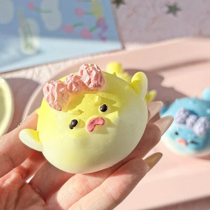 Cute Angry Puffer Fish Stress Toy | Squishy Sensory Plush Gift