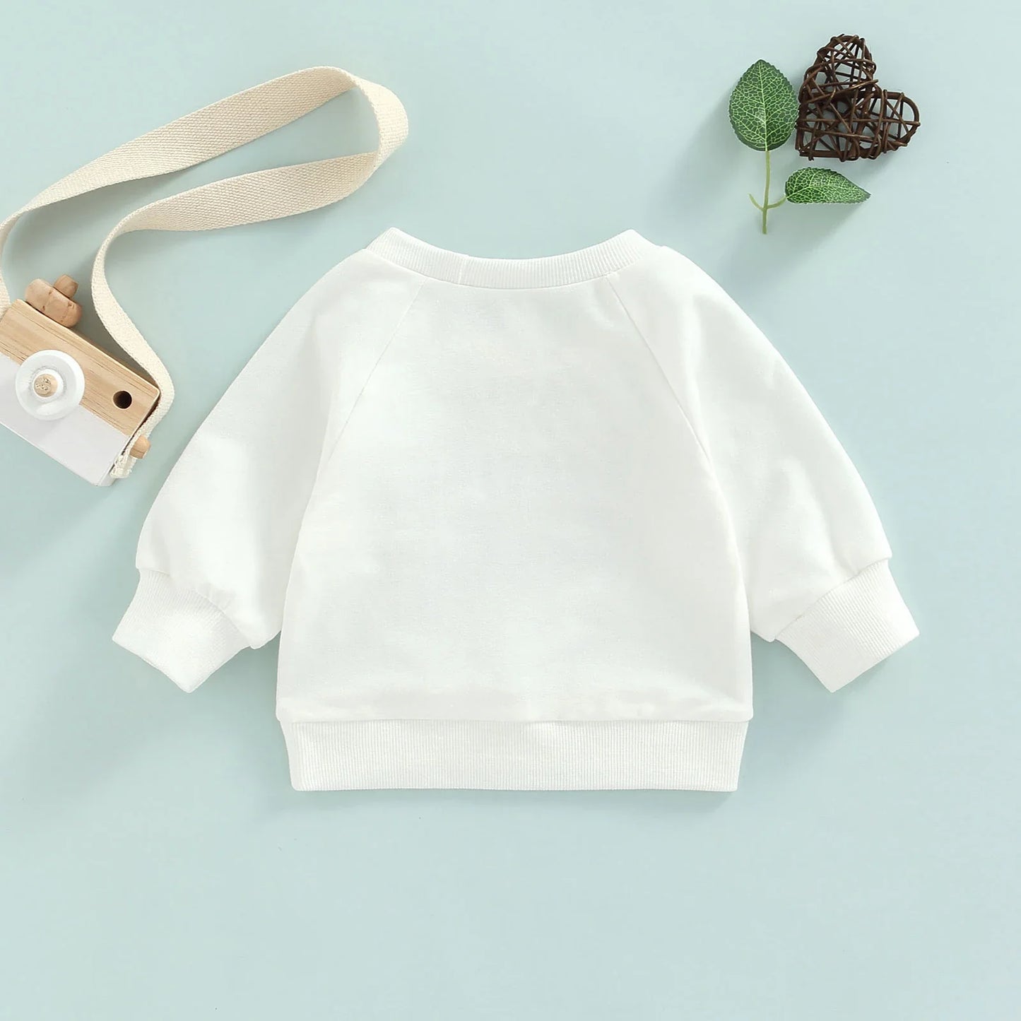 Baby Long Sleeve Letter Print Sweatshirt | Soft Cotton Blend Pullover for Girls
