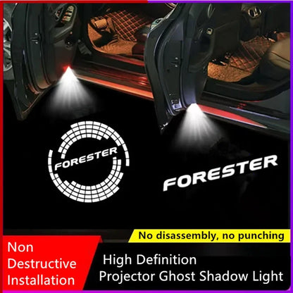 LED Welcome Light Car Door Light Decorative Accessories For Subaru Forester 2013 2014 2015 2016 2017 2018-2021 2022 2023 2024