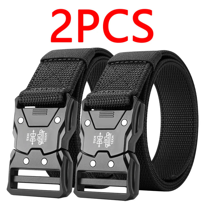 Tactical Waist Belt with Quick-Release Automatic Buckle — 1.5 in (3.7 cm) Durable Unisex Outdoor Belt