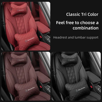 Car Seat Head Support Cushion Lumbar Pillow Interior Accessories For Mercedes Benz AMG Smart W205 C300 W203 W206 W108 W124 W126