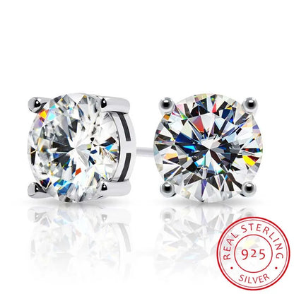 2.0ct Moissanite Earrings for Women | Lab Grown Diamond Studs 925 Sterling Silver