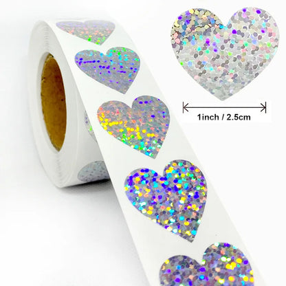 100-500PCS Thank You Stickers | Heart Shaped Merci Labels for Packaging and Gifts