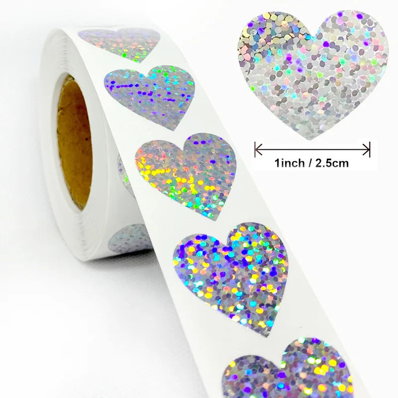 Thank You Stickers for Packaging | Heart Shaped Merci Stickers Bulk