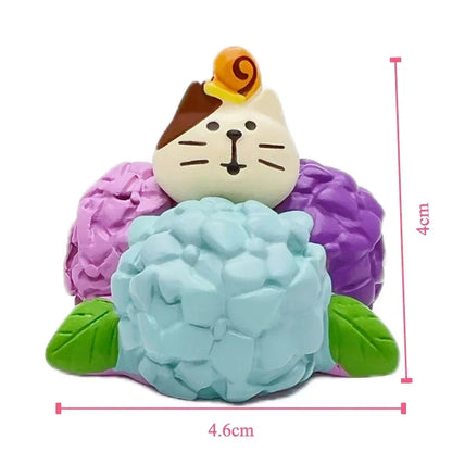 Cat Resin Decoration Crafts Rain Scene Frog Small for Desk Decoration Ornaments Craft Toys Collection Gifts Wholesales 2024 New
