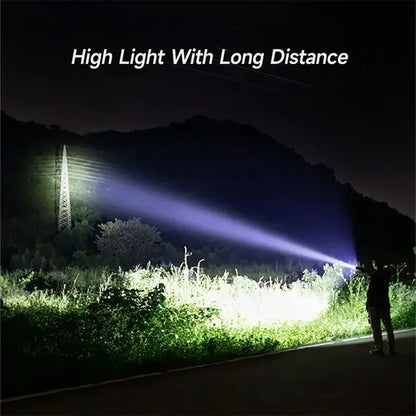 ESMARTER Super Bright LED Flashlight | USB Rechargeable 450 Lumen Torch for Camping