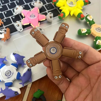 Italian Brainrot Tung Tung Tung Sahur Relief Fidget Sensory Gyro Toy | Stress Relief Fidget Toy for Kids and Adults