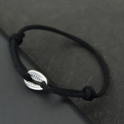 Handwoven Rope Macrame Bracelet for Men | Adjustable Shell Beach Surfer Bracelet