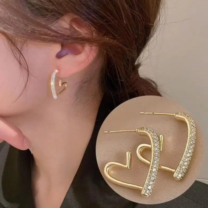 Korean Fashion Seven Star Zircon Earrings | Luxury Crystal Stars Stud Earrings