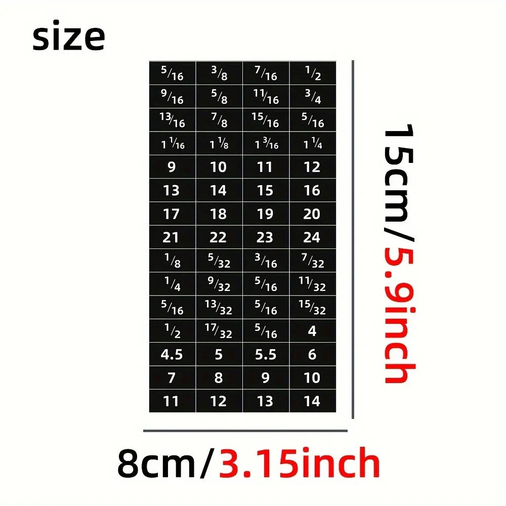 60pcs Mechanical Drive Socket Label Stickers | Quick and Easy Reminder Toolbox Decals