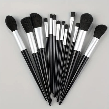 13-Piece Makeup Brush Set | Complete Eye Shadow, Concealer & Powder Brush Kit