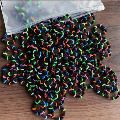 50/100-Pack Colorful Nylon Hair Bands for Kids - Elastic Scrunchie Hair Ties & Ponytail Holders for Girls