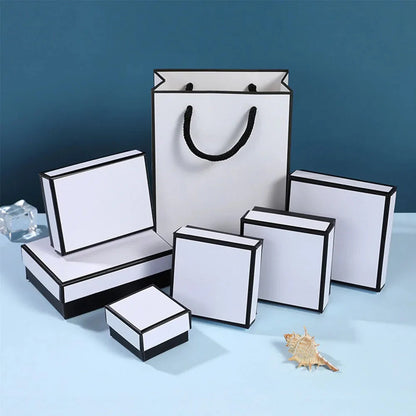 Luxury Jewelry Gift Box Set – White & Dark Green Case