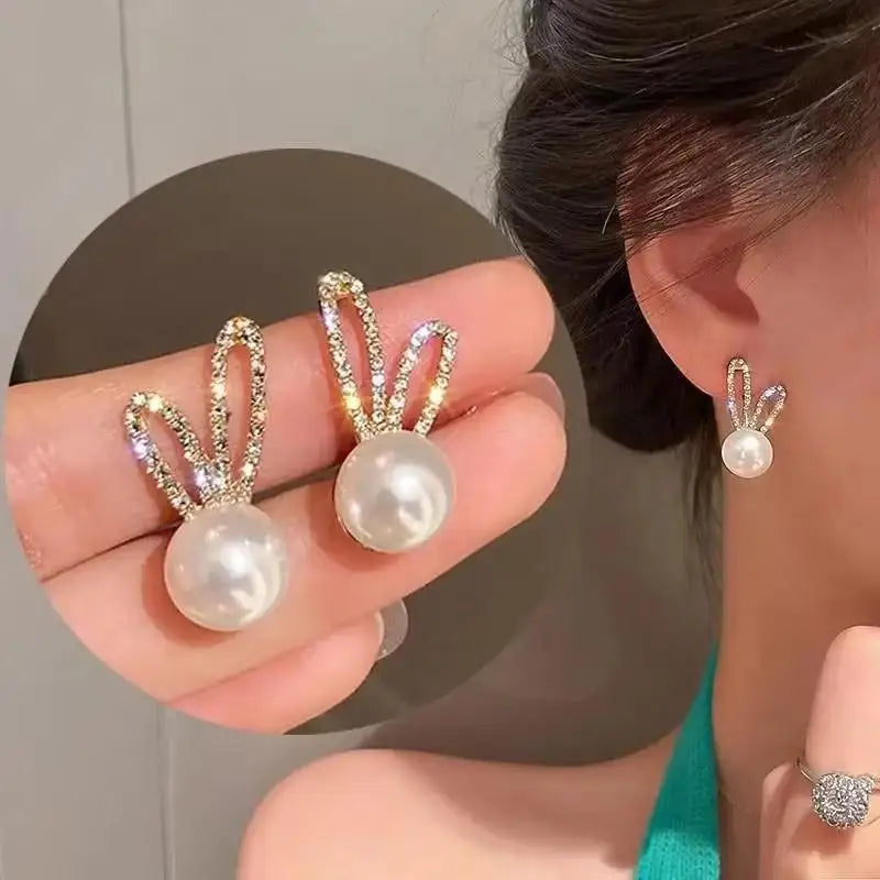 Korean Fashion Seven Star Zircon Earrings | Luxury Crystal Stars Stud Earrings