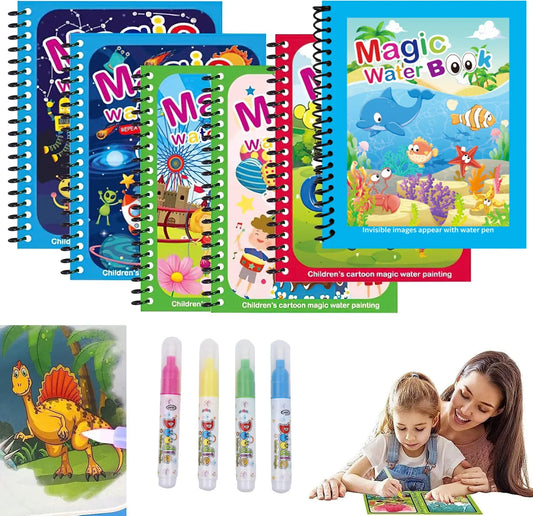 Reusable Water Drawing Book for Kids | Mess-Free Magic Coloring Pad
