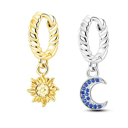 925 Sterling Silver Cherry Butterfly Shining Zircon Stud Earrings | Women's Holiday Charm Jewelry