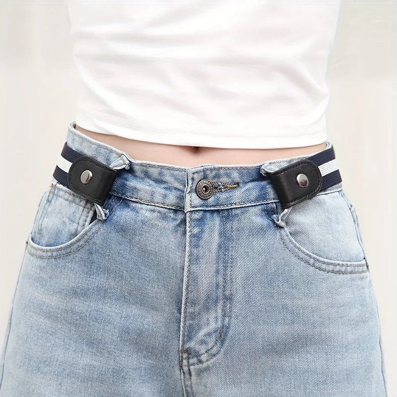 Elastic No-Show Belt | Stretch Woven Waistband for Men and Women