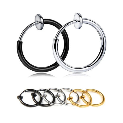1 Pair Punk Clip On Earrings | No Hole Ear Cuff for Men and Women