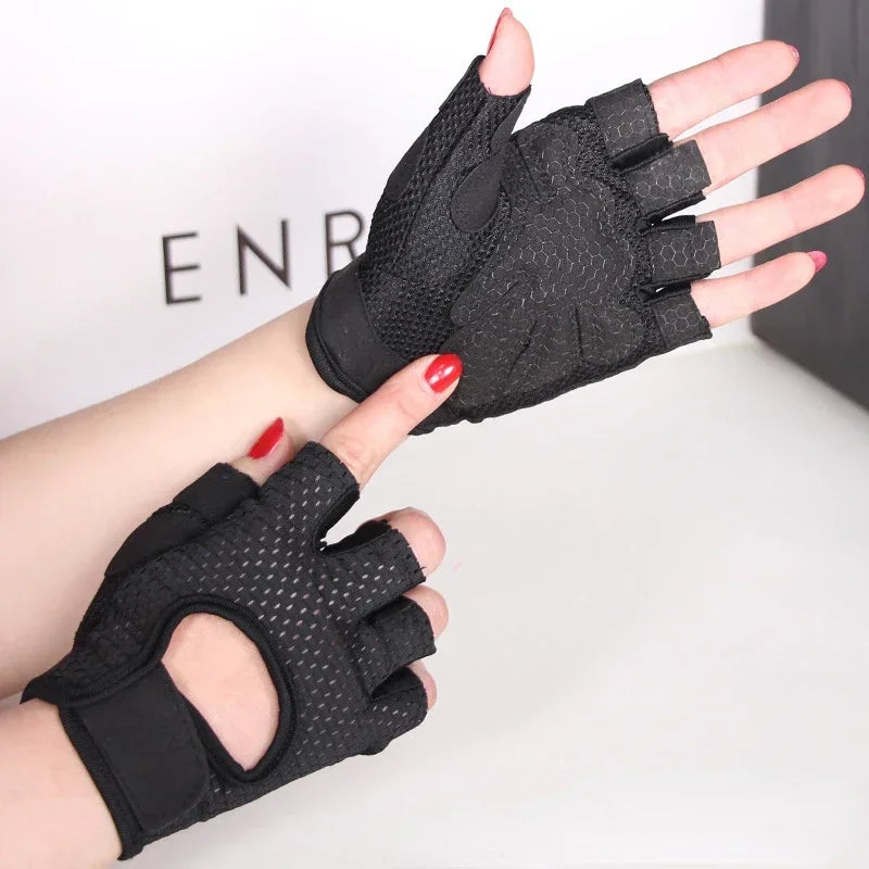 Fingerless Gym Gloves | Breathable Weightlifting Gloves with Gel Pads for Men and Women