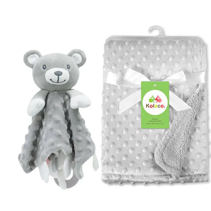 Personalized Newborn Baby Blanket with Name & Custom Stroller Gift Set