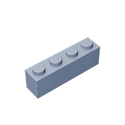 Gobricks GDS-534 Brick 1 x 4 without Bottom Tubes | Compatible Building Block Set