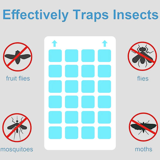 10 Pcs Sticky Mosquito Board Replacement Glue Cards for Mosquito Lamp | Indoor Trap Adhesive Plates 110x70mm