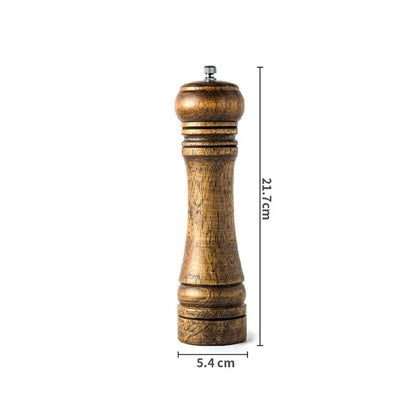 Classical Oak Wood Pepper Spice Mill Grinder Set Handheld Seasoning Adjustable Mills Grinder Ceramic Grinding Core Tools Set