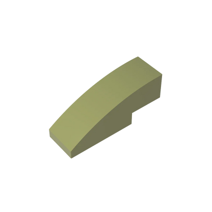 Gobricks GDS-657 Slope, Curved 3 x 1 | Compatible Building Block for Creative Construction