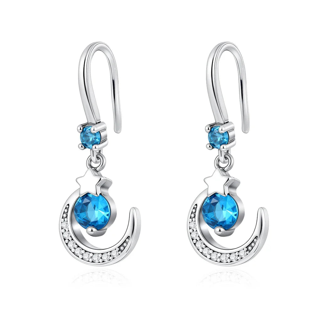 925 Sterling Silver Cherry Butterfly Shining Zircon Stud Earrings | Women's Holiday Charm Jewelry