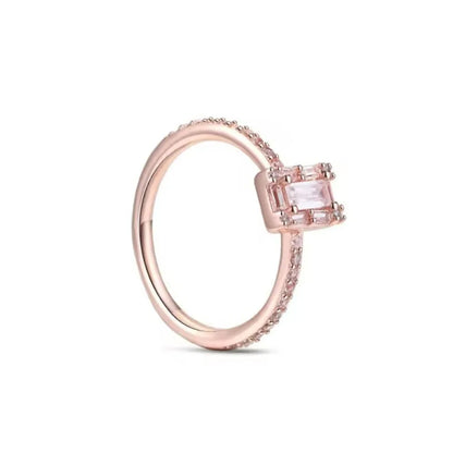 Sparkling Pink Bow Lotus Elephant Ring | Women's Wedding Banquet Jewelry Gift