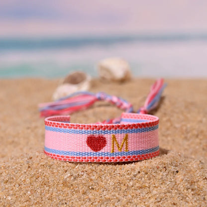 Handwoven Initial Letter Bracelet | Personalized Friendship Gift for Women
