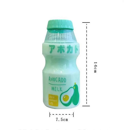 480ml Plastic Cute Yogurt Water Bottle | Yakult Shape Kawaii Milk Carton Shaker