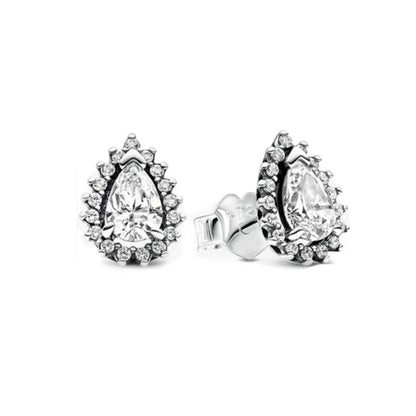 925 Sterling Silver Snowflake Heart Earrings | Fine Stud Earrings for Women