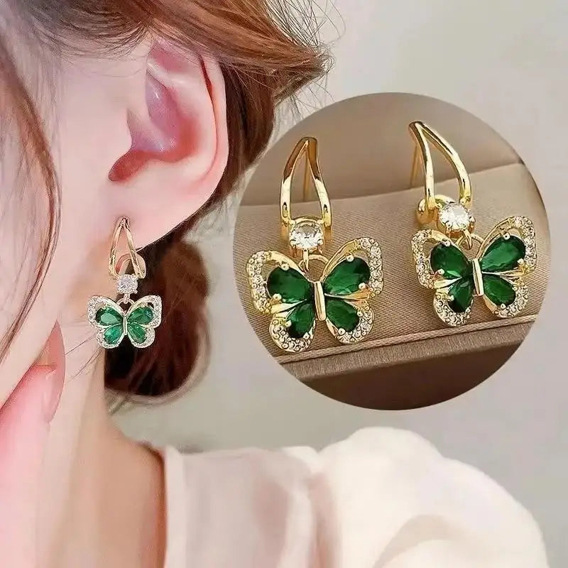 Korean Fashion Seven Star Zircon Earrings | Luxury Crystal Stars Stud Earrings